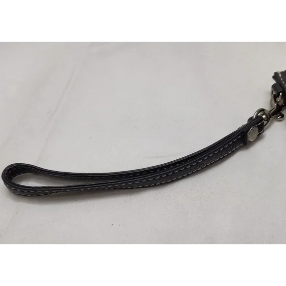 Dooney & Bourke Black Pebbled Zipper Closure Coin Wallet - Picture 4 of 11